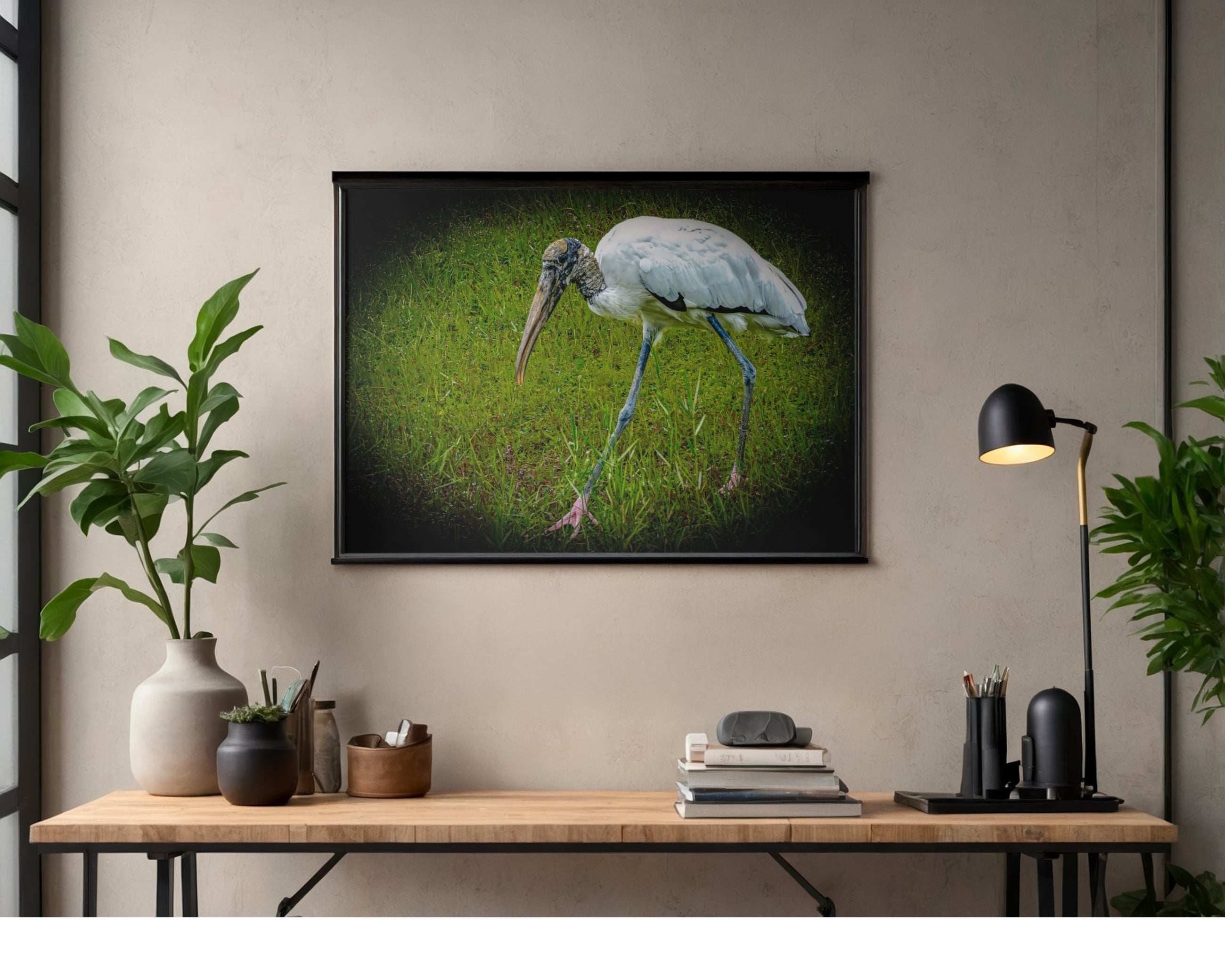 Wood Stork Foraging Wildlife Photography Print | Tiny Desk Photos No. 40