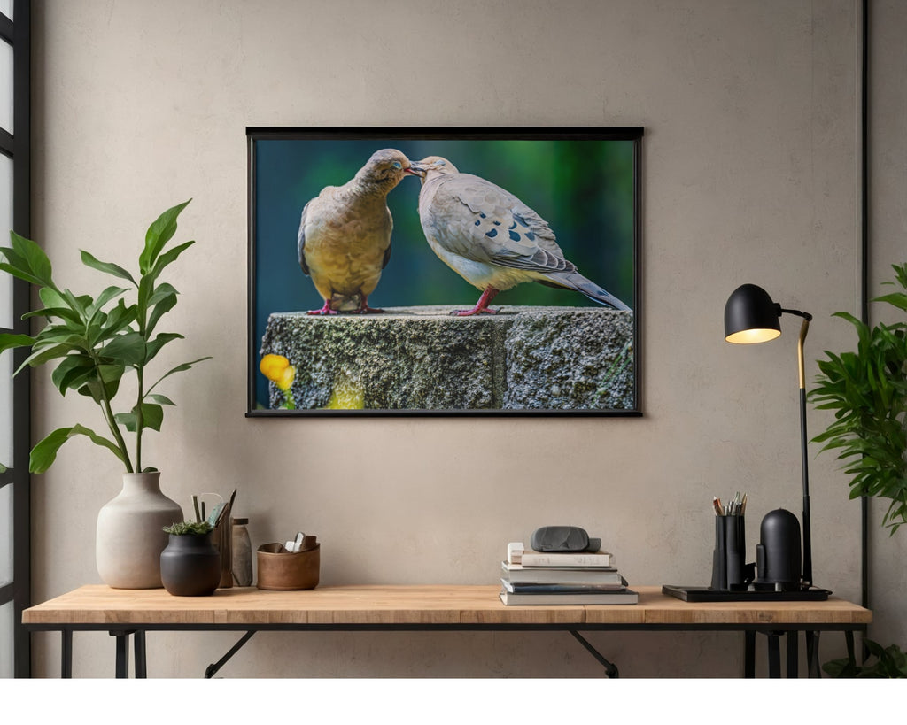 Eurasian Collared Dove Pair Wildlife Photography Print | Tiny Desk Photos No. 60